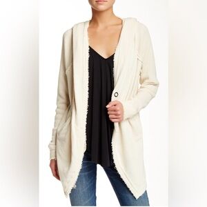 Free People oversized hooded waffle cardigan